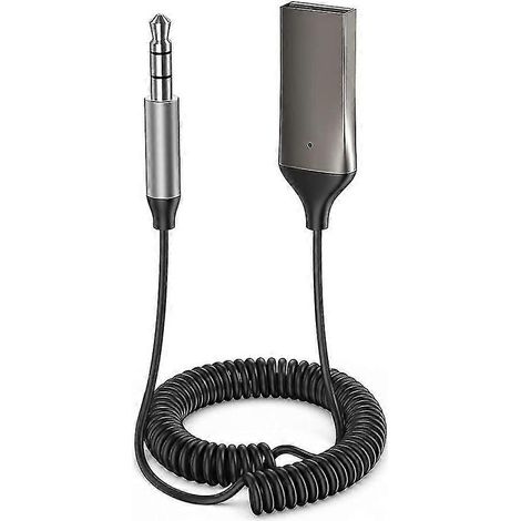 Adaptateur AUX Bluetooth, récepteur Bluetooth pour voiture, kit mains libres USB pour voiture, récepteur audio avec microphone intégré (1/5)
