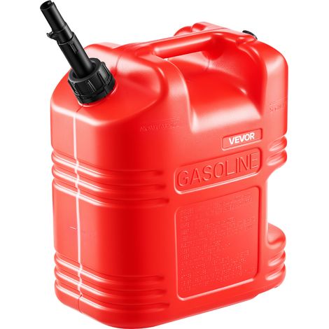 VEVOR Contenitore per Carburante 19 L Serbatoio per Benzina con Beccuccio e Scala Trasparente, Portata Massima 0,25L/s, per la Maggior Rarte di Auto, Moto, ATV, UTV, Rosso, 1 Confezione