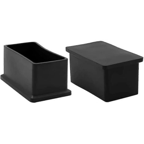 Lot de 8 embouts rectangulaires en PVC non marquants pour pieds de chaise, 30 mm x 50 mm (1-3/16 po x 2 po). (1/5)