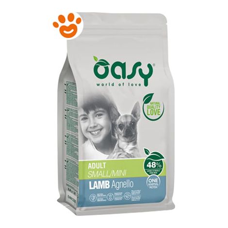 Oasy Dog Adult Small/Mini Monoproteico Agnello - Oasy Dog Adult Small/Mini Monoproteico Agnello - Sacco Da 800 Gr