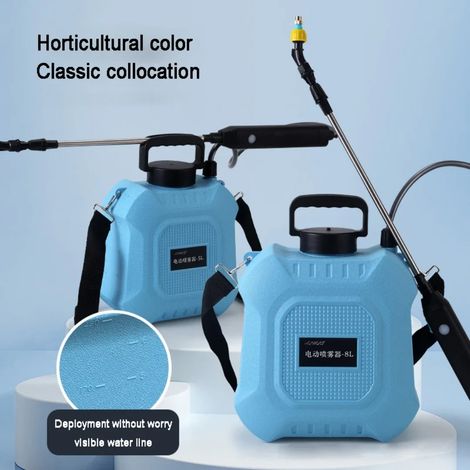 Pulvérisateur électrique portable multifonction haute pression (5 L) pour la désinfection, ultra longue durée de vie, idéal pour les exploitations agricoles et les vergers. (1/4)