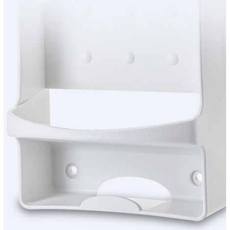 Support en fer blanc L308l148H106, rangement à double crochet, modèle élargi, support de rangement pour fer à repasser 148, accessoires pour cintres à double crochet (1/5)