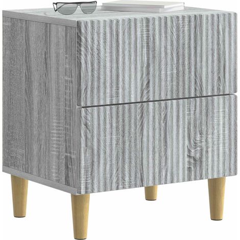 Maison Exclusive - Armadio da Notte 2 pcs Grigio Sonoma 43 x 34,5 x 48 cm