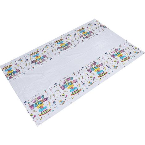 Nappe rectangulaire en plastique pour fête d'anniversaire d'enfants, 108 x 180 cm, jetable, imperméable et résistante à l'huile, lot de 1 (1/5)