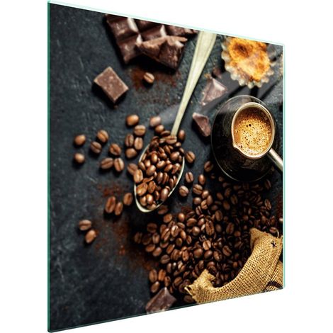 Protezione in vetro per piano cottura 50x52 Caffè (1/5)