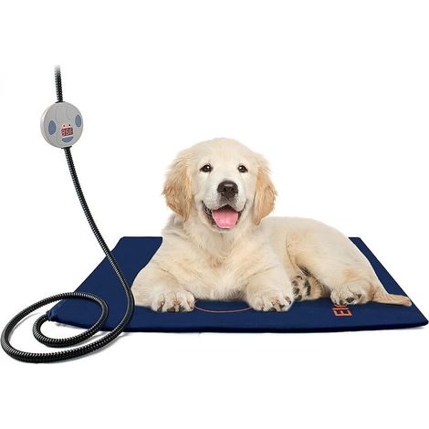 60 x 45 cm Pet Heating Pad Electric Dog Heating Mat 7 Temperature Levels Washable Safety Cover Heated Bed with Anti-Chew Cord for Rabbits (1/5)