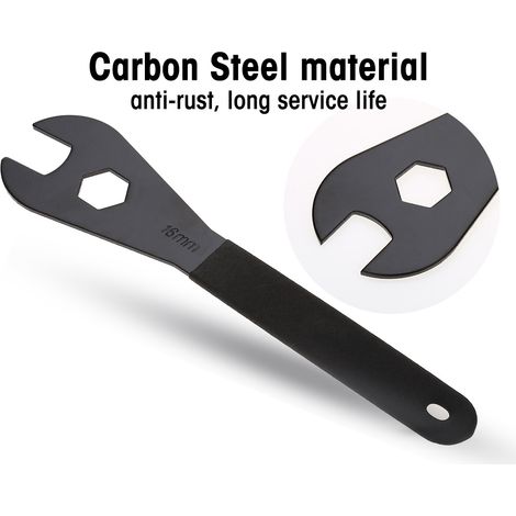Clé à cône multifonction durable en acier au carbone, outil de réparation de vélo (16 mm) (1/5)