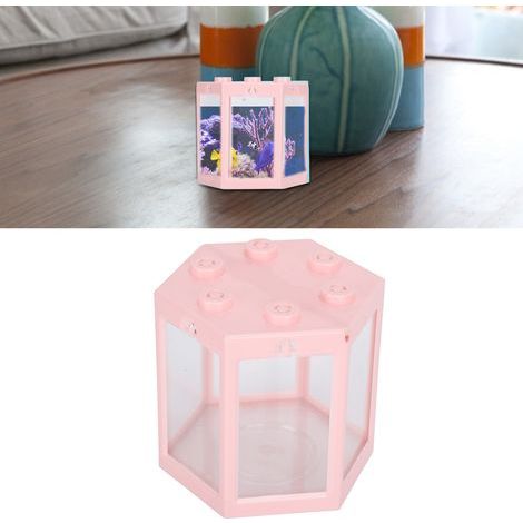 Aquarium Hexagonal avec Intérieur Rose Résistant-AUTRES (1/5)