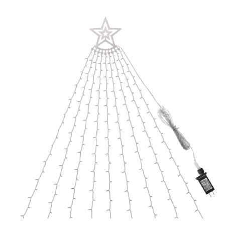 [LCS] Décorations de Noël - Guirlande lumineuse étoiles - Idéale pour les fêtes de Noël, les mariages, les terrasses et le Nouvel An - Blanc chaud (1/5)