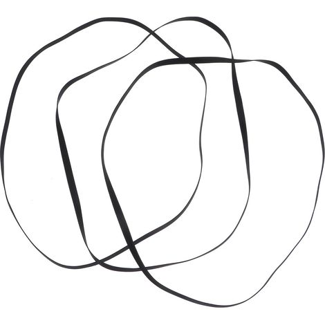 Courroie de Rechange pour Platine Vinyle 3pcs en Caoutchouc Noir, Transmission Fluide et Entretien Rapide pour Tourne-disque à Entraînement par Courroie (1/5)