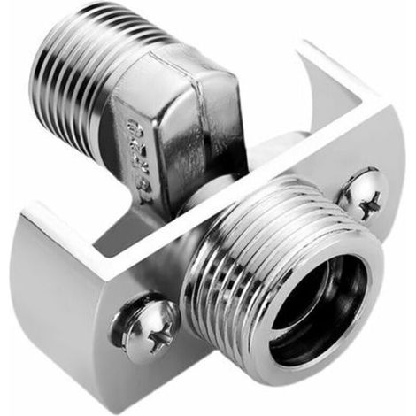 Robinet de coin à vis Réglage de la tuyau d'admission courte inclinée Pied de douche piétonnière en angle accessoires de plomberie pratique argent (1/5)