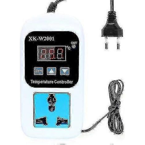 Thermostat numérique avec sonde, à LED, pour reptiles et brassage de la vapeur.