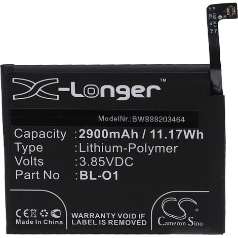 vhbw Akku kompatibel mit LG X120HM, X120 Nova, X120EMW, K8+, LMX120BMW, K20 (2019), K8 Plus Handy Smartphone Telefon (2900 mAh, 3,85 V, Li-Polymer) (1/3)