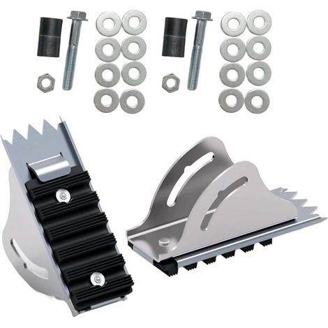 Patins antidérapants pour pieds d'échelle en aluminium haute résistance, accessoires de sécurité pour travaux sur surfaces glissantes. (1/5)