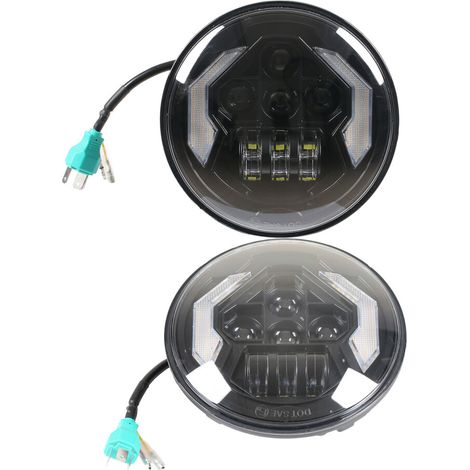 Geeignet für runde 7-Zoll-LED-Scheinwerfer, wasserdichte 12-V-Tagfahrlichter mit Fern- und Abblendlicht.
