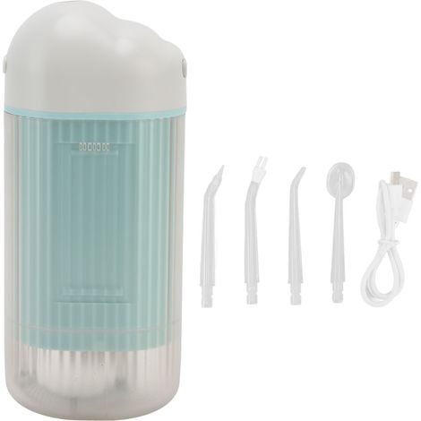 Irrigateur Dentaire Portable 3 Modes, Pulsations Haute Fréquence, Étanche IPX7, Nettoyeur de Dents Bleu Ciel (1/5)