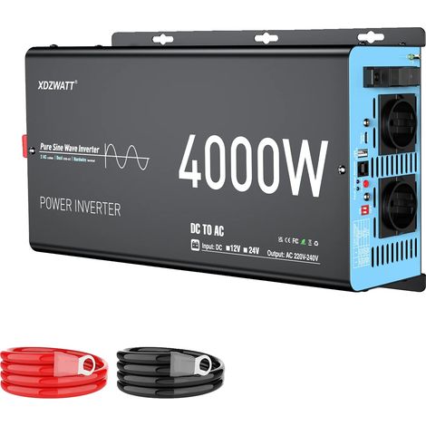 Inverter di potenza, 4000 W nominali, 8000 W di picco, 24 V 4000 W (8000 W di picco) (1/2)