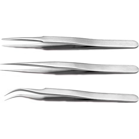 Kit de brucelles RS PRO en inox ( Prix pour 1 Kit )