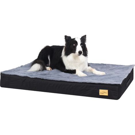 BingoPaw Cama Perro Grande Desenfundable Desenfundable Lavable Colchoneta de Espuma Ortopedica, L 92x56x8cm (1/5)