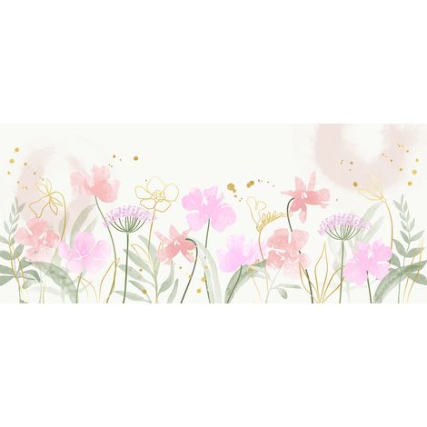 Papier peint panoramique - Fleurs - 130 cm x 55 cm (1/2)