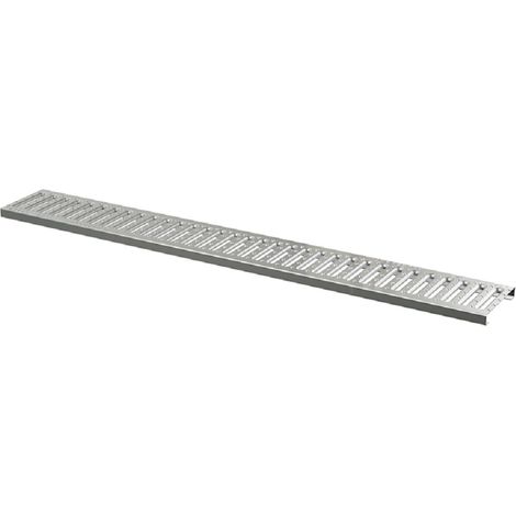 Alcaplast – Caniveau de drainage galvanisé A15 – Profil en C – Maille 89x9 mm – Système SAFE verrouillable – Charge 1500 kg