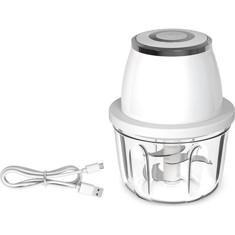 Mini robot culinaire avec moteur de 28 001 tr/min, chargement USB, batterie au lithium rechargeable, idéal pour hacher la viande (1/4)