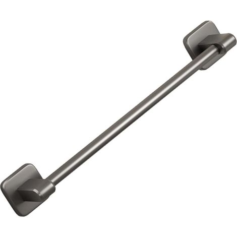 Porte-serviettes adhésif en métal de 40 cm, sans perçage, gris, pour salle bain, cuisine et espaces (1/5)