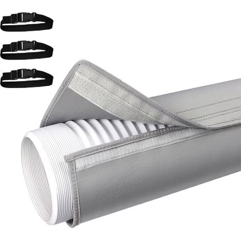 Gaine isolante climatisation 150cm Manchon d'isolation portable pour tuyau AC Gaine climatiseur mobile Bande Thermique tuyaux d'échappement Kit calfeutrage climatiseur Accessoires protection (1/5)