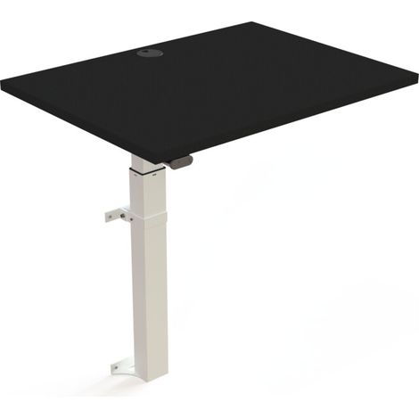 STIER Table haute 501-9 électrique réglable en hauteur, fixation murale 80 × 60 cm noir (1/4)