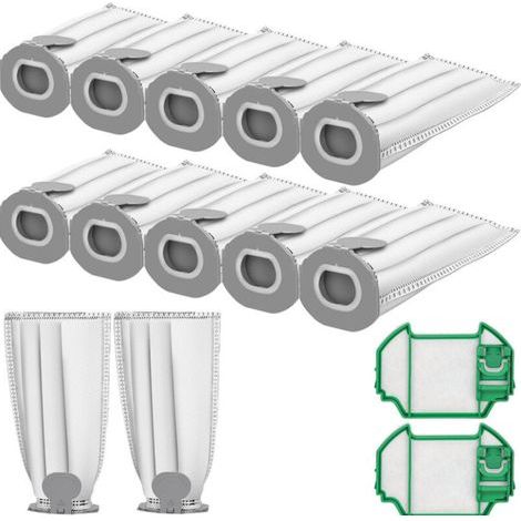 Lot de 12 Sacs en Microfibre compatibles pour Vorwerk VK7S VK7 FP7S FP7-12 Sacs Aspirateur + 2 Filtres Moteur (1/5)