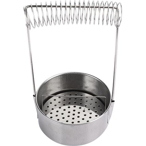 Nettoyeur de pinceaux, porte-pinceaux cylindrique droit en acier inoxydable à ouverture supérieure pour le nettoyage des pinceaux à huile (1/5)