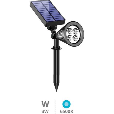 Estaca jardín solar LED Alezu 6500K IP67 regulable (1/4)