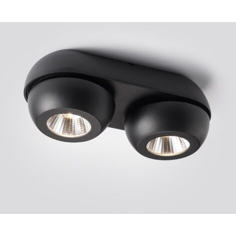 Spiot LED black in lega di alluminio, lampade a soffitto, semplici downlight Rodofit (1/3)