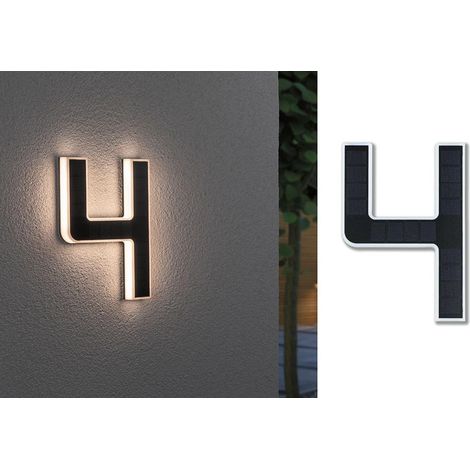 Paulmann Solarleuchte Schwarz für Hausnummer