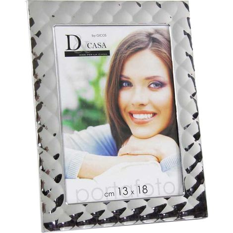 PORTAFOTO SILVER RETTANGOLARE 10 X 15 CM CON CORNICE LAVORATA