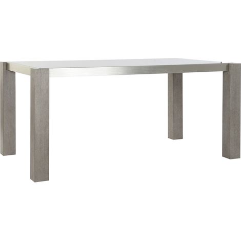Esstisch Aluminium Eiche 162x92x74 Aluminium graues Glas Eiche Material Mehrfarbglas Farbfamilienfamilie Esstische und Details Details (1/5)