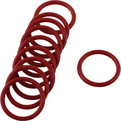 Joint Torique en caoutchouc Rouge Filtre à huile Joint d'étanchéité Joint Torique 20 mm x 16 mm x 2 mm (1/2)