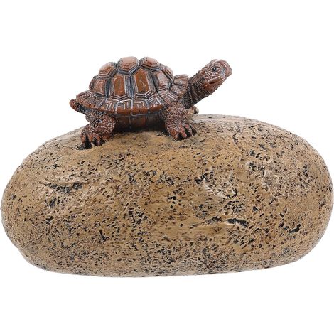 Cache-clés Décoratif D'extérieur en Résine Apparence de Pierre Tortue, Porte-clés Dissimulé pour Jardin et Patio, Sécurité Renforcée et Design Unique