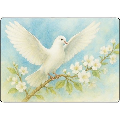 Planche à découper verre colombe ailes ouvertes 28,5 x 20 cm (1/2)