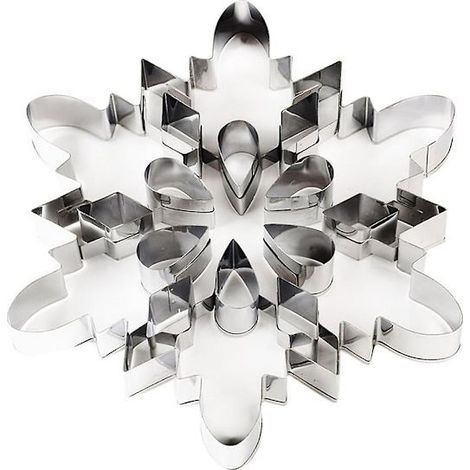 Schneeflocken-Lebkuchenform aus Edelstahl, für Keksteig, Gebäck und andere Küchenutensilien. (1/5)