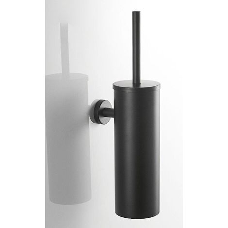 Brosse de Toilette, Brosse de Toilette et Récipient en INOX Mural et Support avec Couvercle, Manche Longue Accessoires de Sall (1/4)