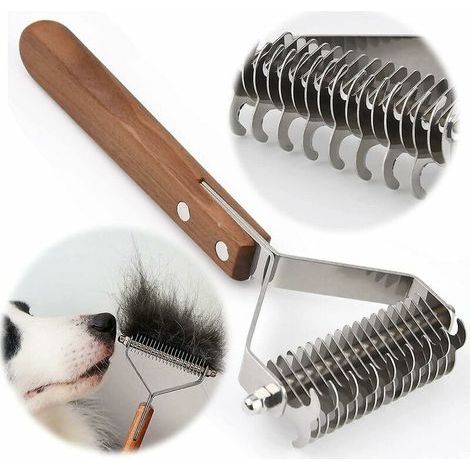 Dog and Cat Brush, Pet Grooming Comb, Detangling Rake, Significantly Reduces Shedding (1/5)