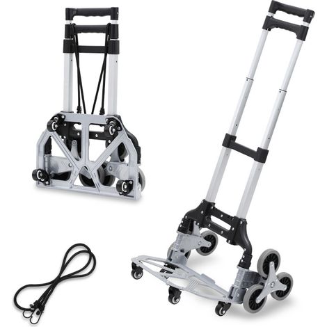 SWANEW Carrello per scale pieghevole. oggetti Carrello per scale Carrello per scale per traslochi e oggetti pesanti fino a 75 kg Alu (1/5)