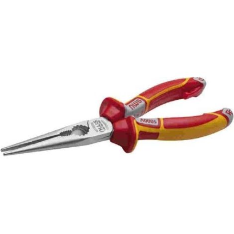 NWS 140-49-VDE-170 Pinza de cabeza redonda y plana plateada 170 mm