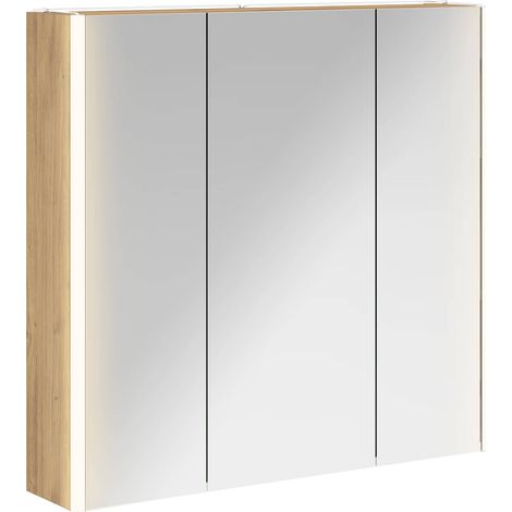 Maison Exclusive - Badezimmerspiegelschrank mit Regal mit Tür Kun