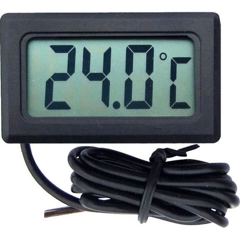 Termometro a pannello LCD da -50 °C a 100 °C, colore nero