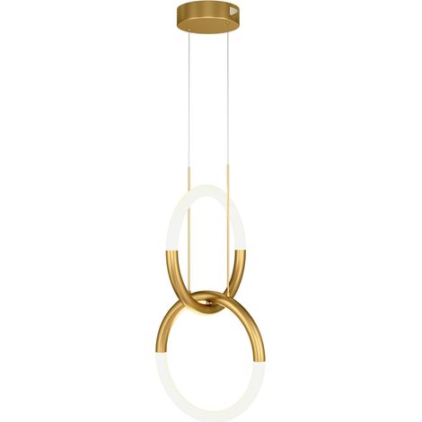Suspension LED 18W Maytoni Node Ø34 laiton doré 3000K (1/3)