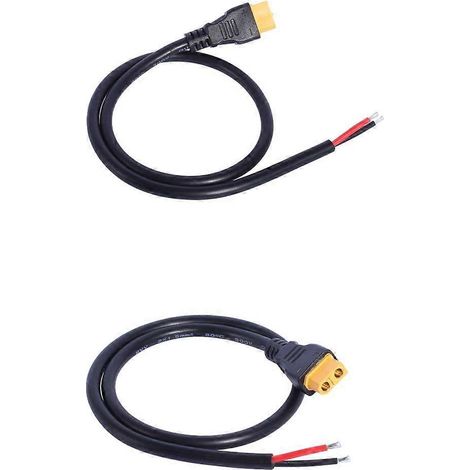 Câble de connexion pour prise aéronautique XT60, 50 cm, calibre 14 AWG, supportant un courant de 15 A. (1/4)