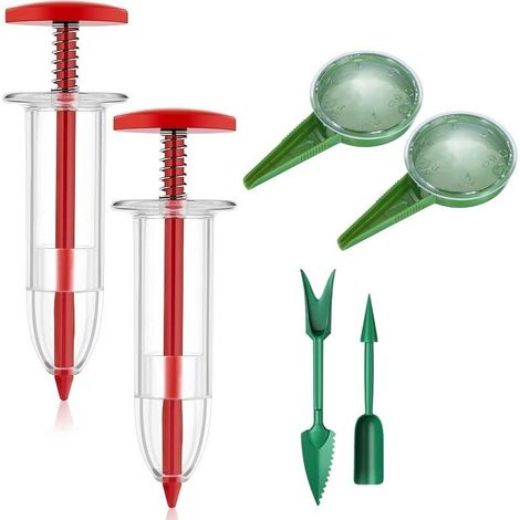 Distributore di semi, set di mini fioriere da 6 pezzi, vaso per fiori, piantatrice manuale, piccoli semi, strumento per piantare verdure e fiori