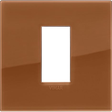 Placca Classic 1M Reflex caramel scatola rotonda Vimar Arkè 19641.62
